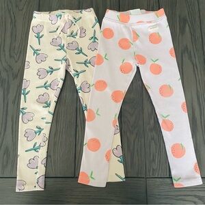 Zara Floral and Orange Leggings